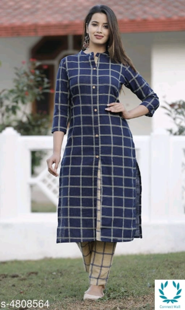 Women's Printed Cotton Slub Kurti - XXXL (Bust Size: 48 in Size Length: 48 in) 